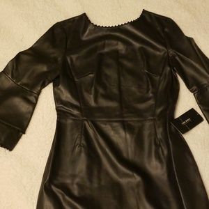 Zara faux black leather dress